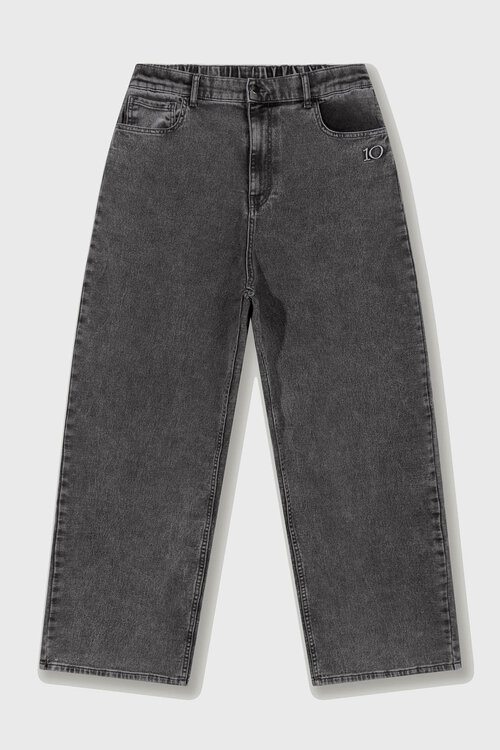 10Days wide pants jog denim grijs