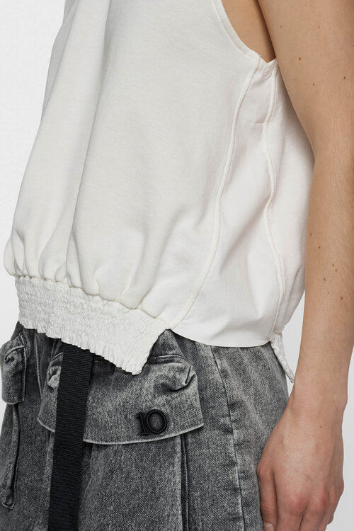 10Days smocked top ecru