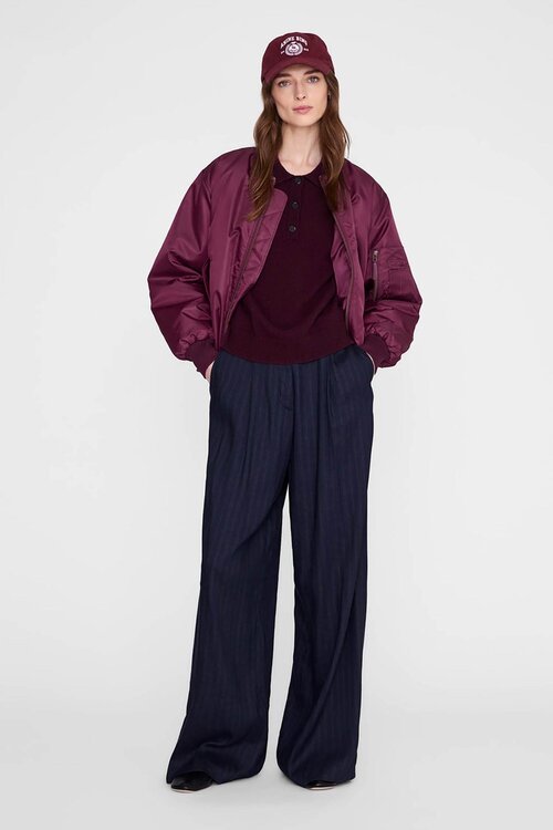 Anine Bing Jeremy Baseball Pet Burgundy