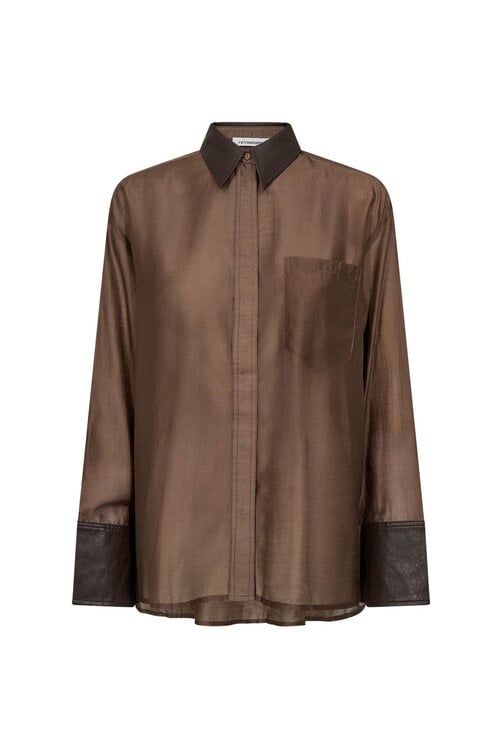 Co'couture Donkerbruine Kawa Blouse