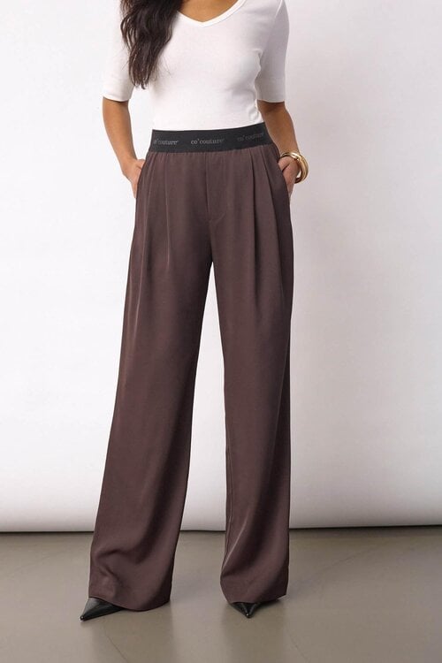 Co'couture Donkerbruine Alini Track pants