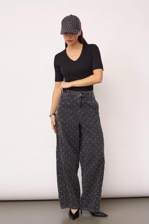 Co'couture Grijze Darry Barrel Jeans