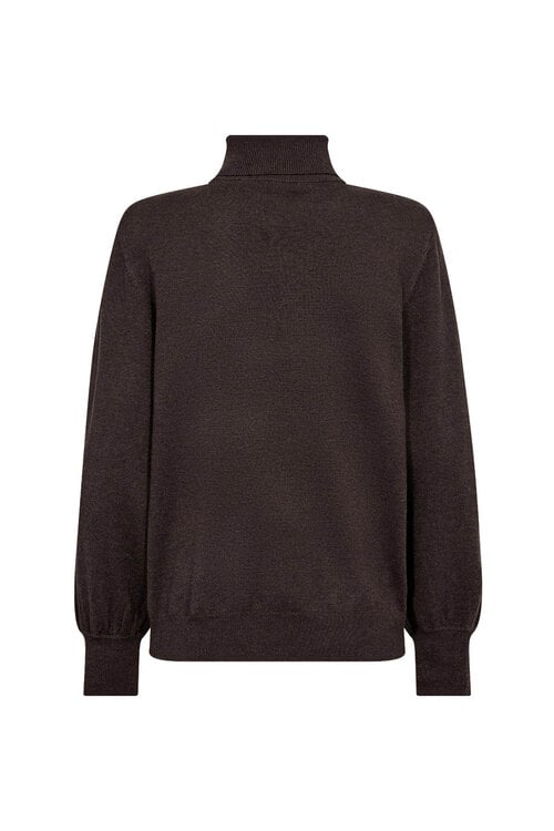 Co'couture Donkerbruine Cory Kol Knit