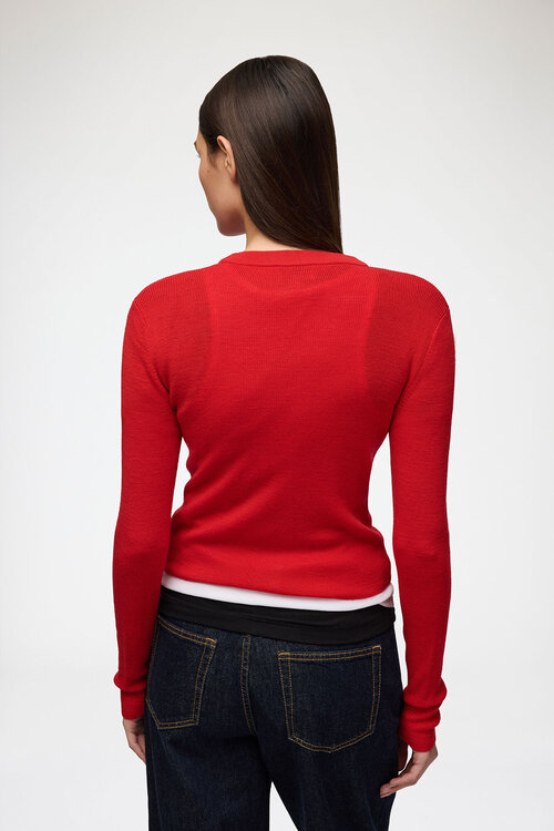 Ganni Rood Cardigan