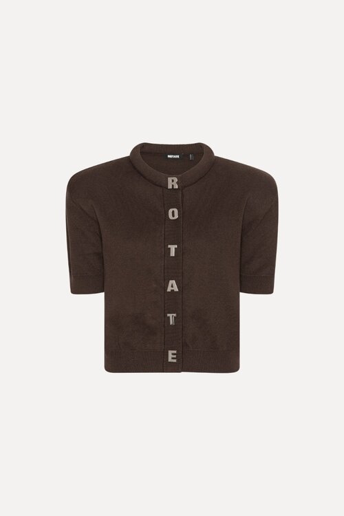 Rotate Vest korte mouw bruin