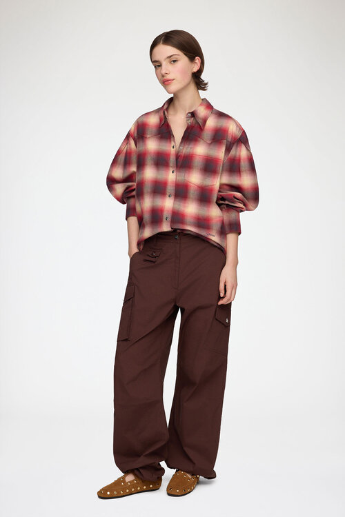 Ganni Bordeaux Blouse