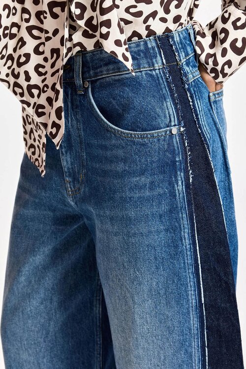 Essentiel Antwerp Barrel jeans patchwork Indigo