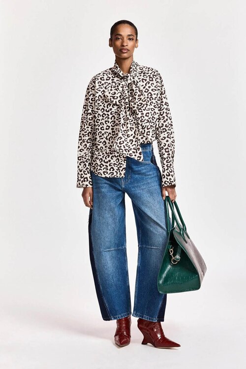 Essentiel Antwerp Barrel jeans patchwork Indigo