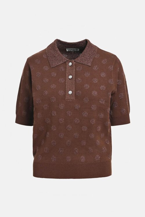 Essentiel Antwerp Polo trui korte mouw Bruin