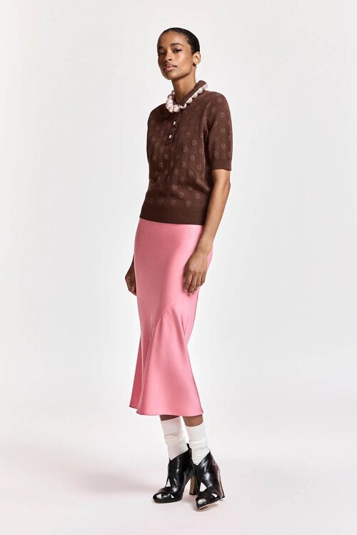Essentiel Antwerp Polo trui korte mouw Bruin