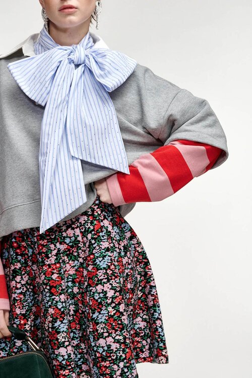 Essentiel Antwerp Polo sweater Grijs, rood