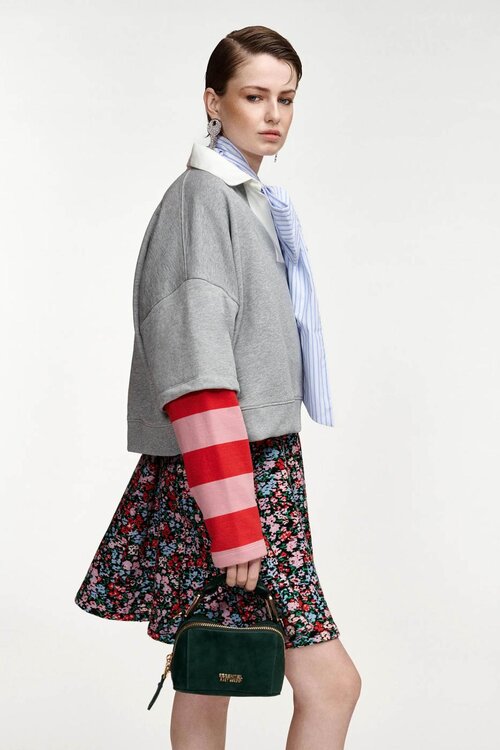 Essentiel Antwerp Polo sweater Grijs, rood