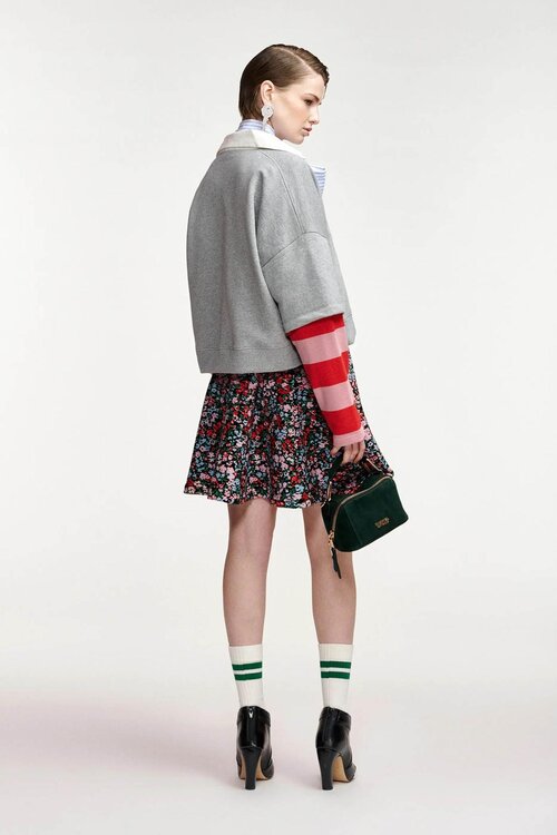 Essentiel Antwerp Polo sweater Grijs, rood