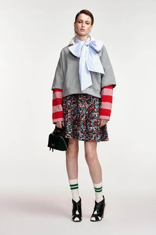 Essentiel Antwerp Polo sweater Grijs, rood