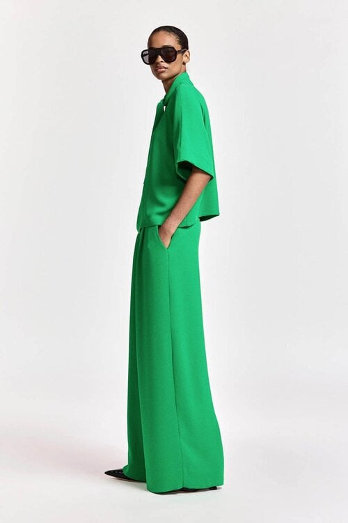 Essentiel Antwerp Blouse met strikkraag Groen