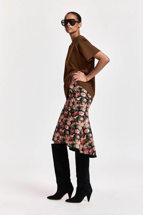 Essentiel Antwerp T-shirt met schouderpad Bruin