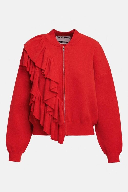 Essentiel Antwerp Vest met franje Rood