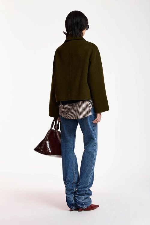 Essentiel Antwerp Kort jack Kaki