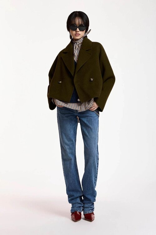 Essentiel Antwerp Kort jack Kaki