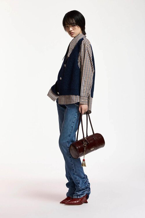Essentiel Antwerp Blouse met strikkraag Multicol