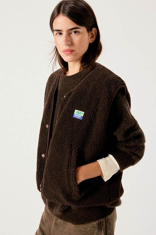 American Vintage Hoktown Gilet Bruin
