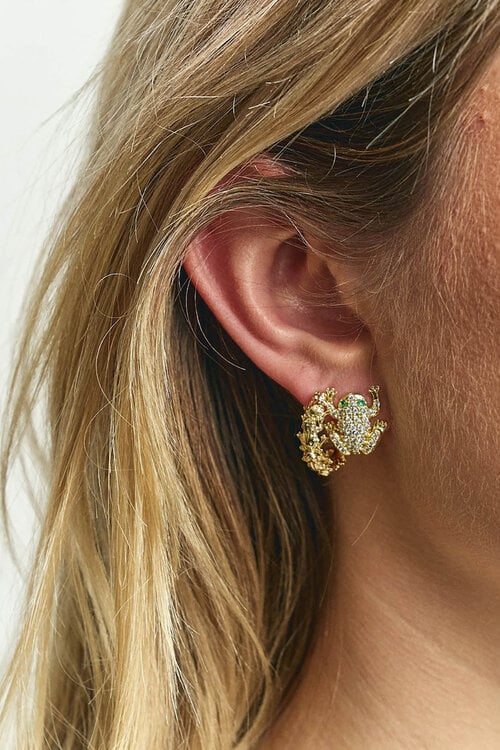 Anna & Nina Enchanted Froggies Studs