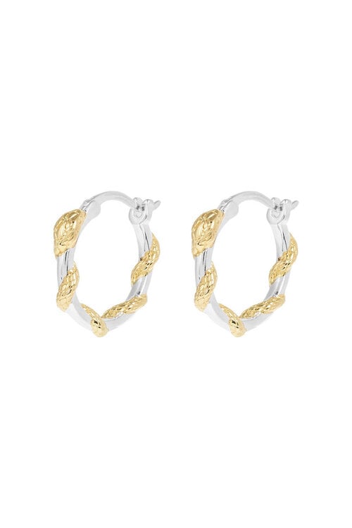 Anna & Nina Small Twisting Hoop Earrings