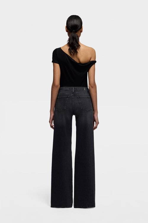 7 For All Mankind Lotta Wide Leg Jeans Zwart