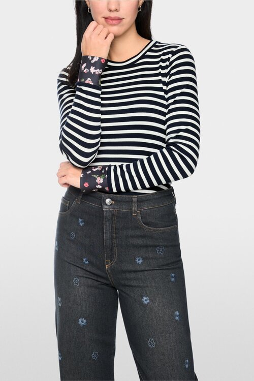 Marc Cain shirt lange mouw navy streep