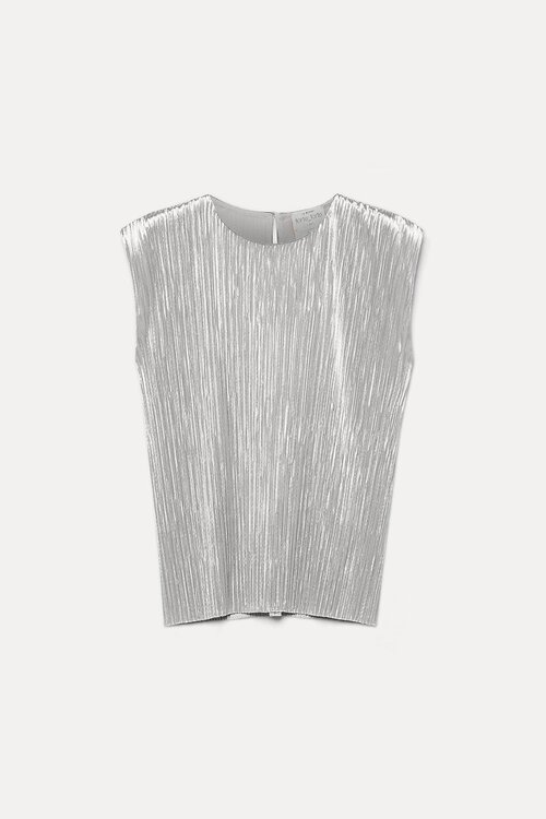 Forte_Forte Silky vevet pants zilvergrijs