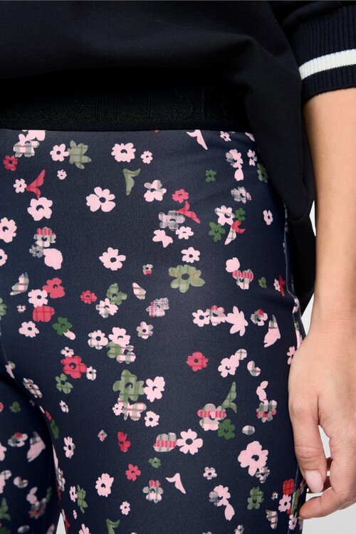 Marc Cain Broek bloemen blauw