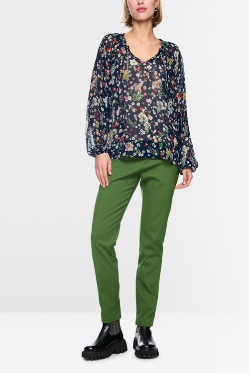 Marc Cain Blouse bloem blauw