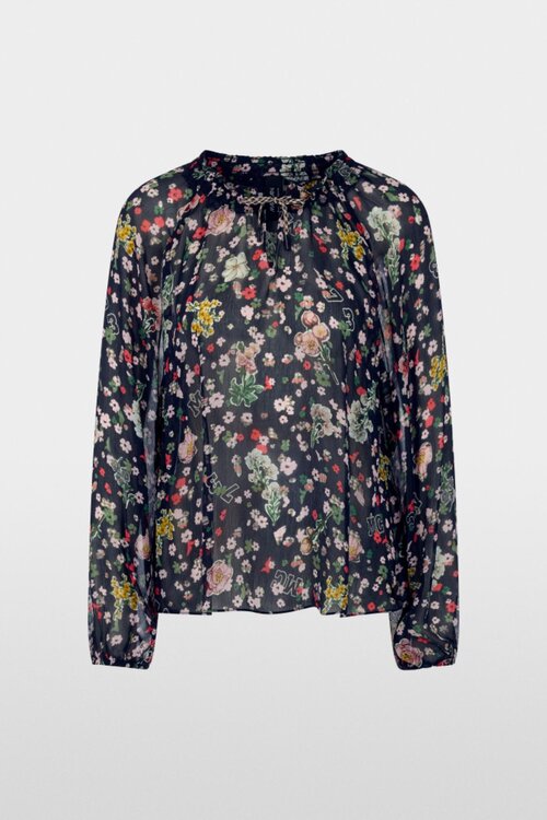 Marc Cain Blouse bloem blauw