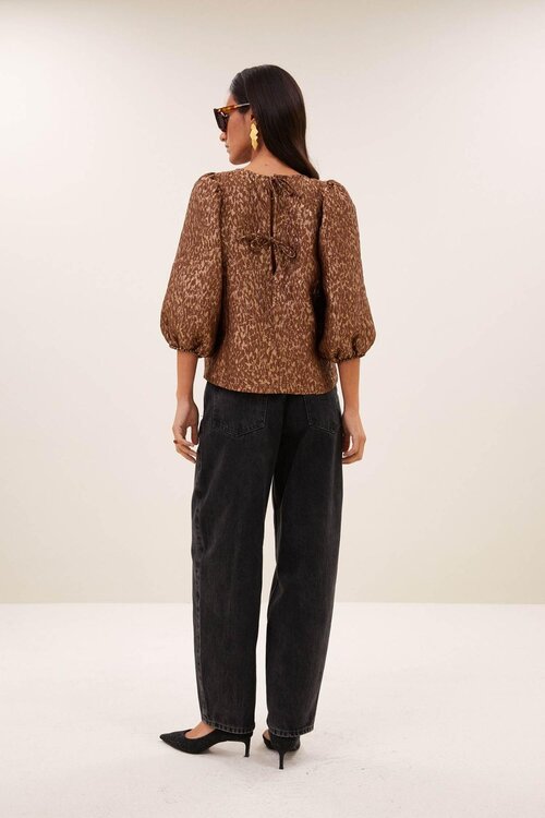 By Bar Jet sparkling blouse Brons