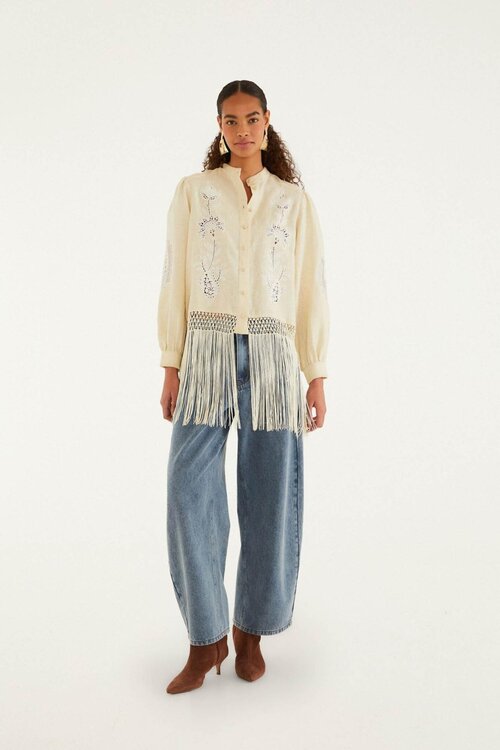 Farm Rio Sand Richilieu Blouse