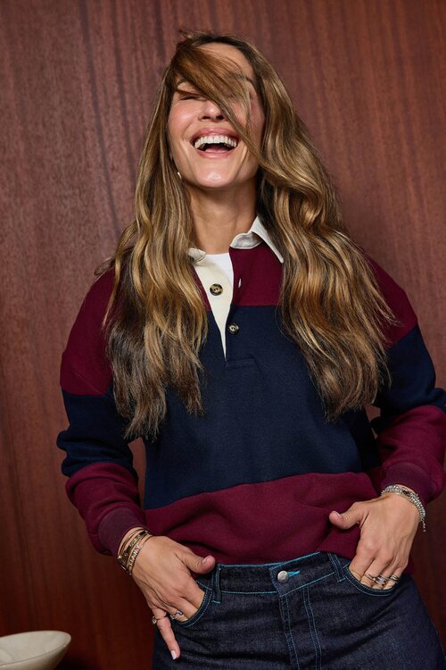 Coco Y Maria Polo Sweater navy