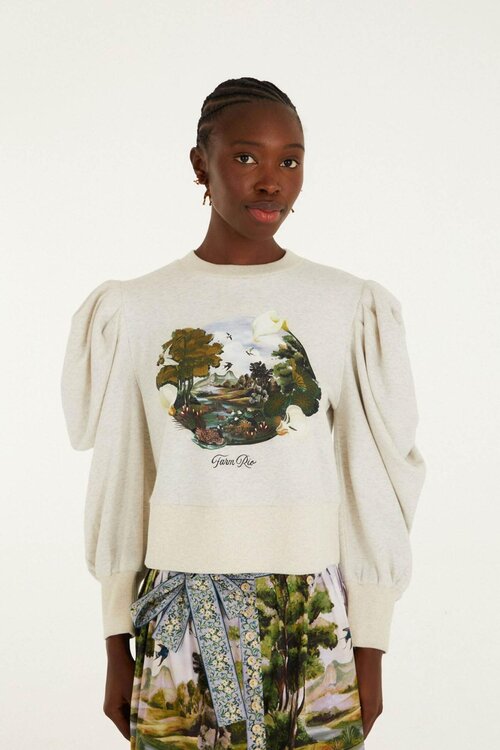 Farm Rio Countryside Sweater grijs