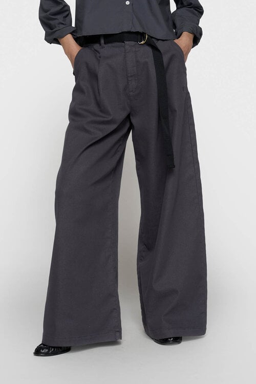 10Days wide pants jog twill blauw