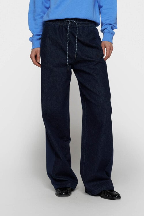 10Days western pants chambray blauw