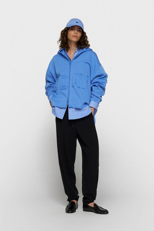 10Days statement zip hoodie blauw