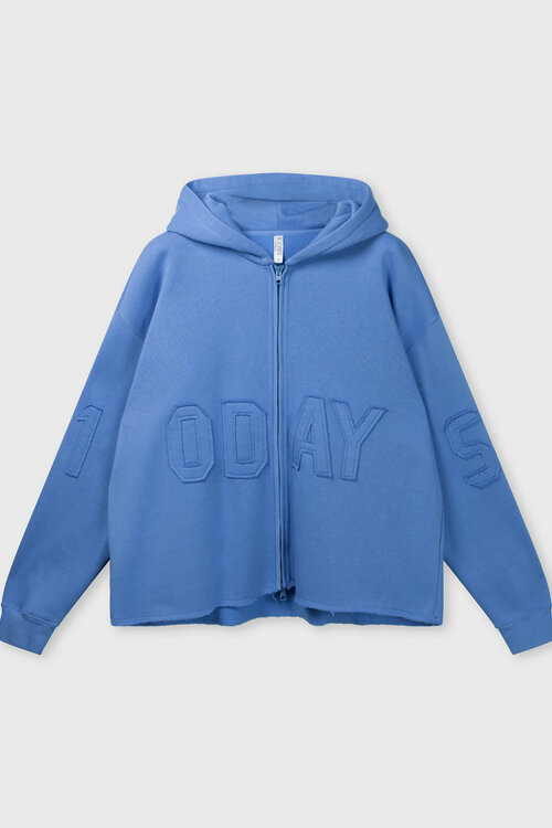 10Days statement zip hoodie blauw
