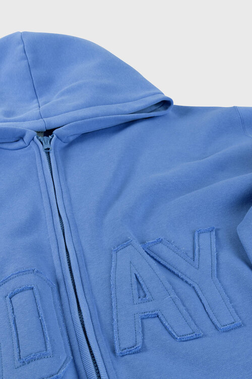 10Days statement zip hoodie blauw