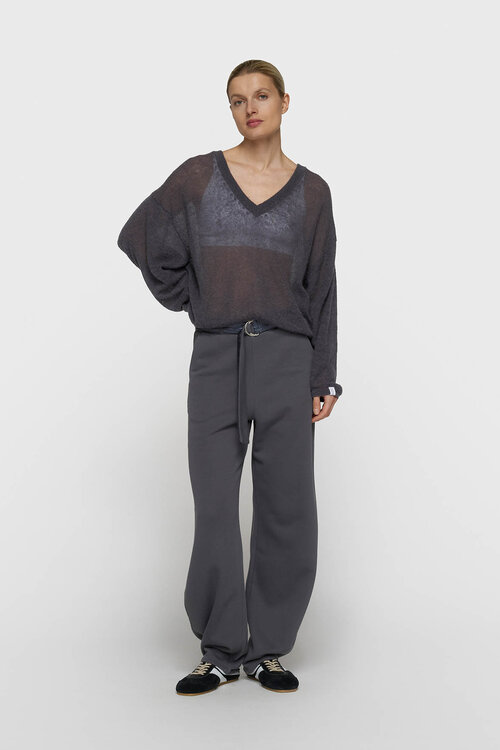 10Days thin v-neck knit sweater blauw