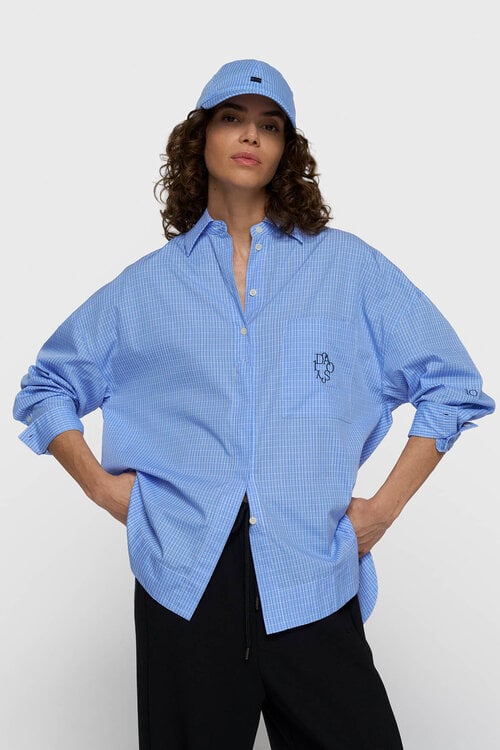10Days long sleeve shirt check blauw