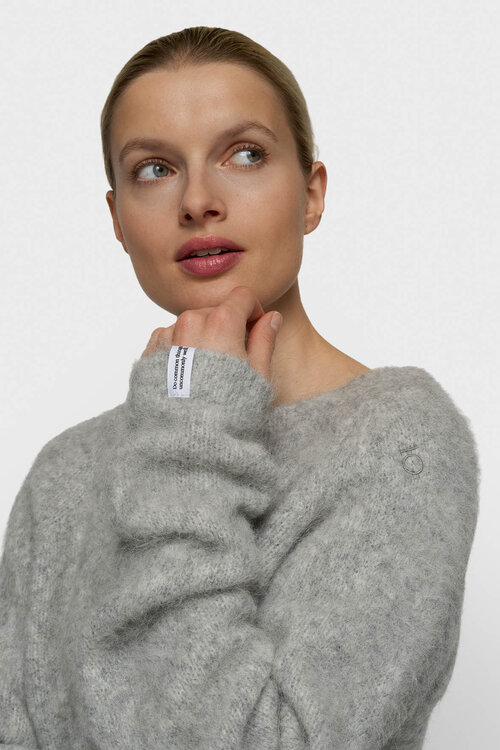 10Days hairy knit sweater grijs