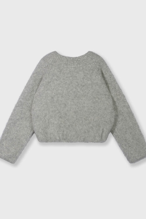 10Days hairy knit sweater grijs
