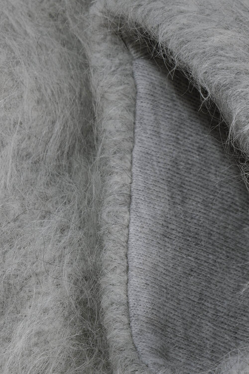 10Days hairy knit sweater grijs