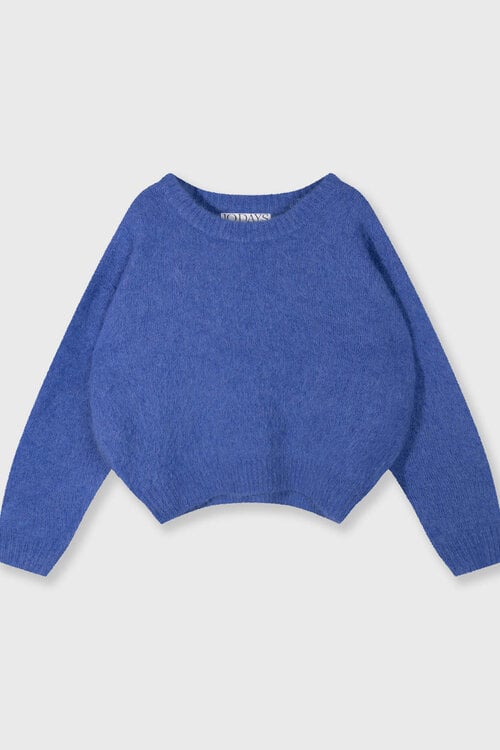 10Days hairy knit sweater blauw