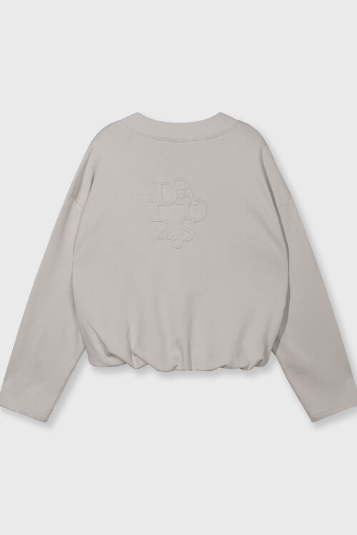 10Days v-neck balloon sweater grijs