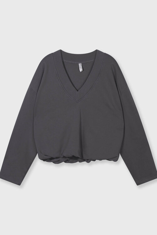 10Days v-neck balloon sweater blauw